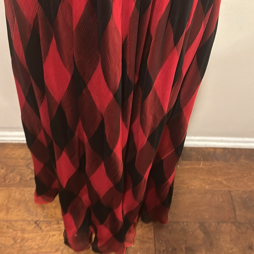 Bill Blass Harlequin Strapless Gown Long Dress - Picture 4 of 16